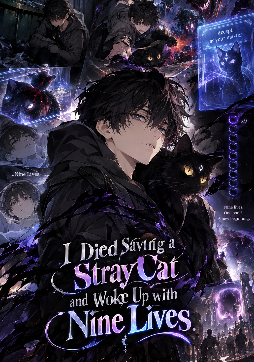I Died Saving a Stray Cat and Woke Up with Nine Lives